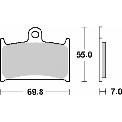 SBS, brzdové desky KH145 / KH236 Street Ceramic, černá barva, určeno pro: Yamaha RF900, Suzuki GSF1200 `96-00